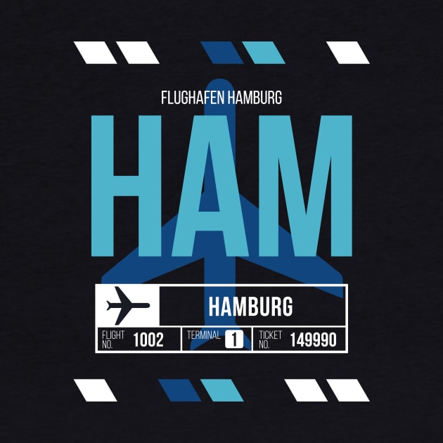 Hamburg (HAM) Airport Code Baggage Tag by SLAG_Creative